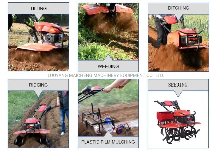 Multi-Functional Cultivator Powered by Gasoline Engine for Ditching, Ploughing, Tillage Agriculture Usage- Rotary Cultivator
