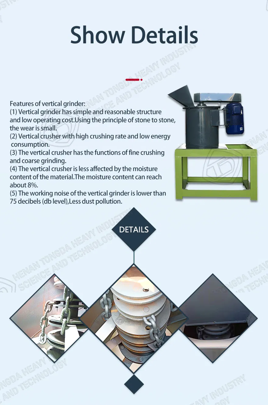 Municipal Solid Waste Vertical Crusher Machine to Grinding for Organic Fertilizer Making