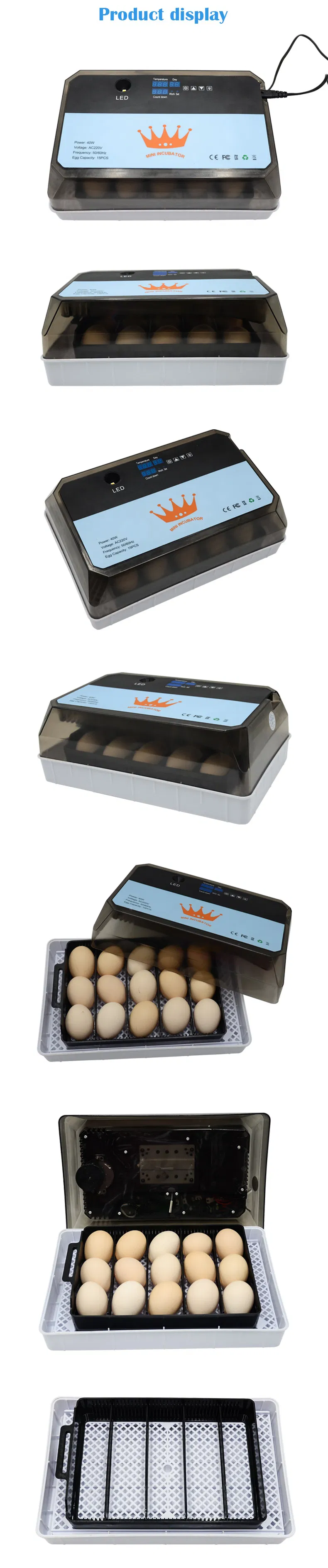 Newest Generation House Mini Intelligent Incubator for Quail Eggs with Intelligent Control Panel