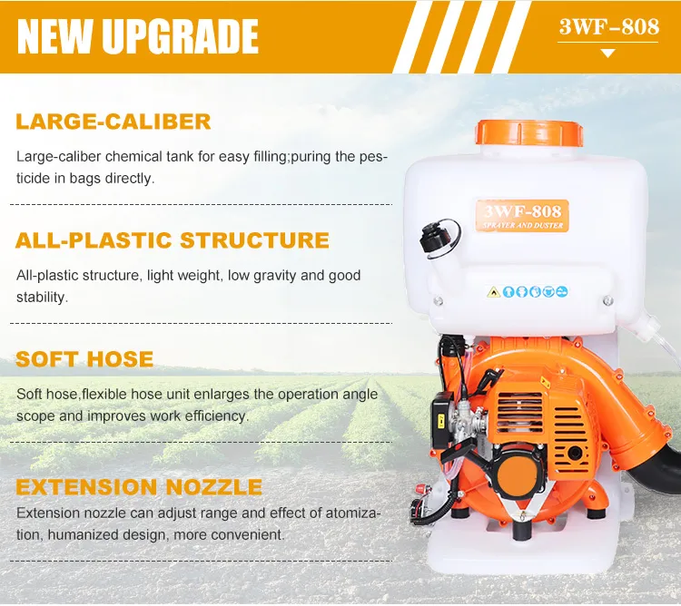 Plastic Material Farm Machinery Mist Sprayers Fog Mist Duster