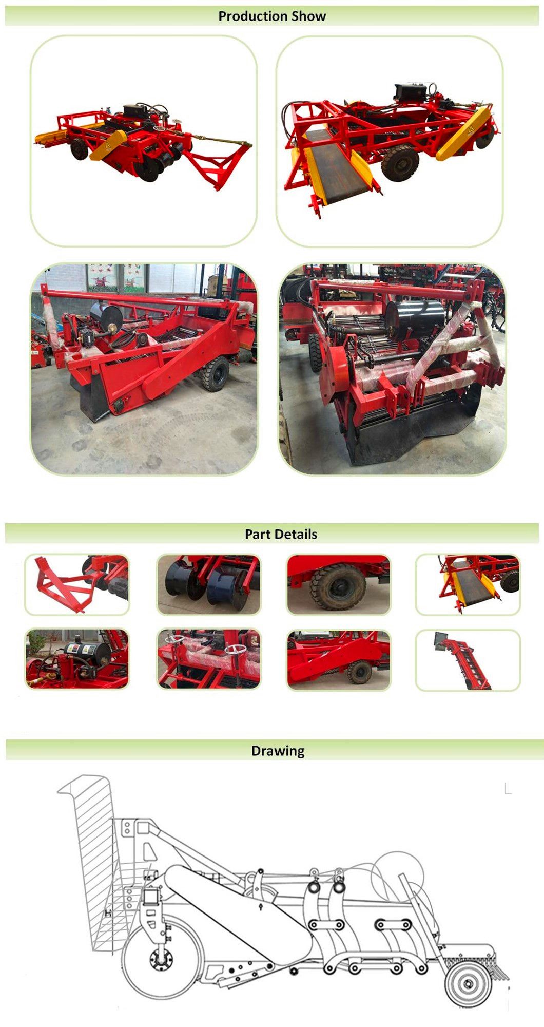 Potato Harvester Manufacturer Factory Sell Potato Harvesting Machine (customization)