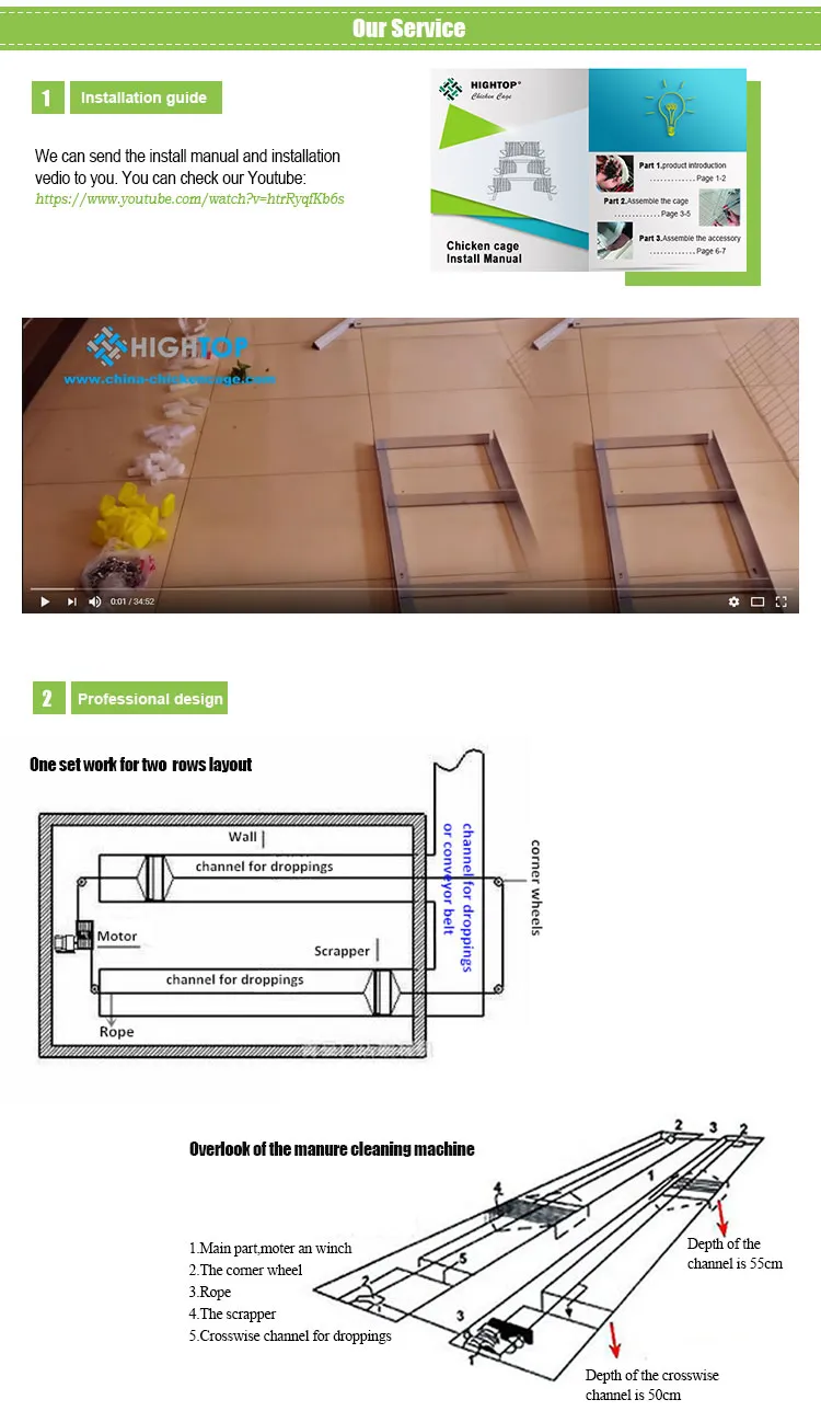 Poultry Farm Automatic Manure Cleaning Machine System