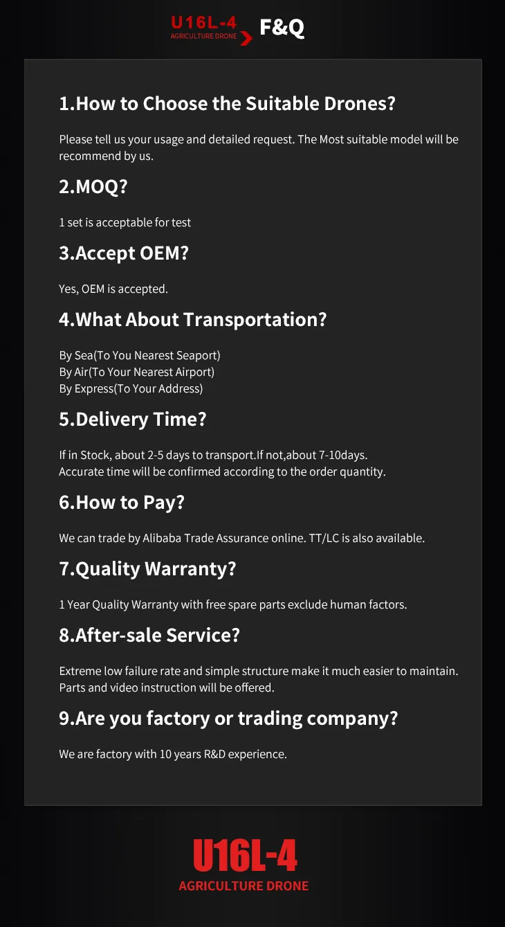 Professional 18kg Foldable Agriculture Spraying Pesticides Uav