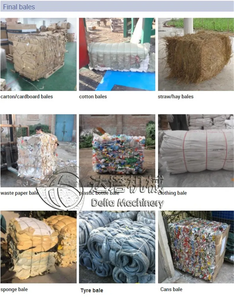 Scrap Metal Baler Machine Plastic Baling Machine Used Clothing Compress Machine