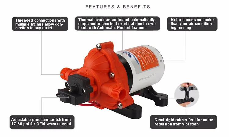 Seaflo 12V DC Electric Mini Diaphragm Pump