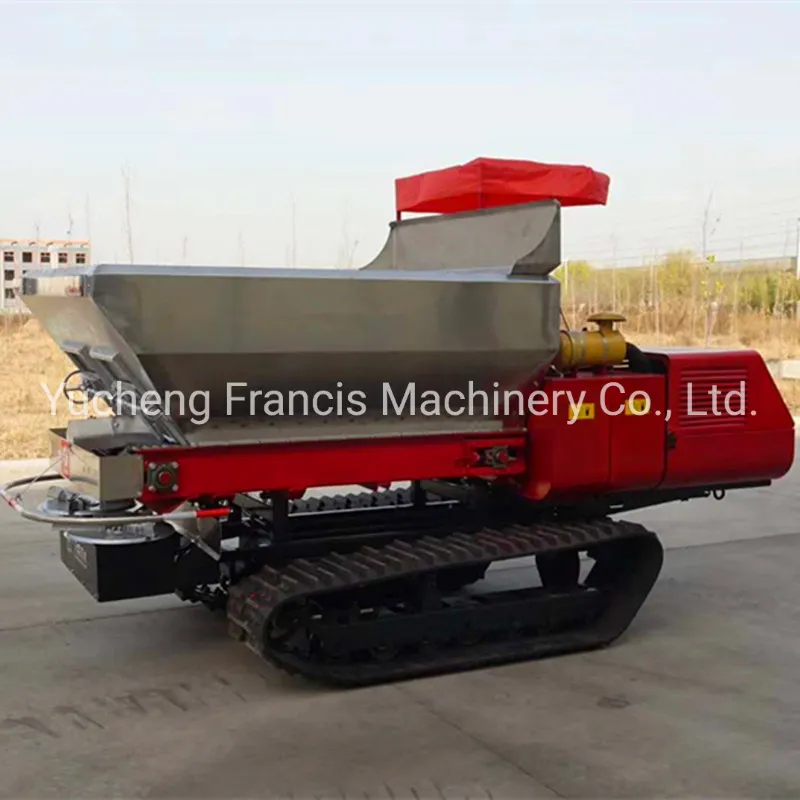 Tracked Manure Truck Fertilizer Field Fertilizer Easy to Walk Track Truck for Sprinkle of Farm Manure