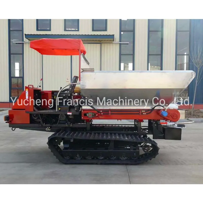 Tracked Manure Truck Fertilizer Field Fertilizer Easy to Walk Track Truck for Sprinkle of Farm Manure