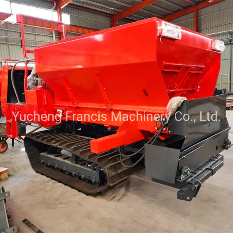 Tracked Manure Truck Fertilizer Field Fertilizer Easy to Walk Track Truck for Sprinkle of Farm Manure