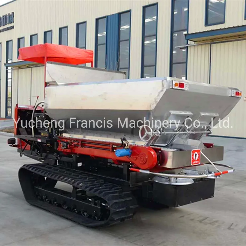 Tracked Manure Truck Fertilizer Field Fertilizer Easy to Walk Track Truck for Sprinkle of Farm Manure