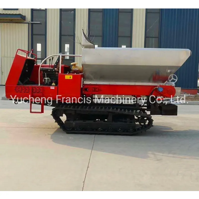 Tracked Manure Truck Fertilizer Field Fertilizer Easy to Walk Track Truck for Sprinkle of Farm Manure
