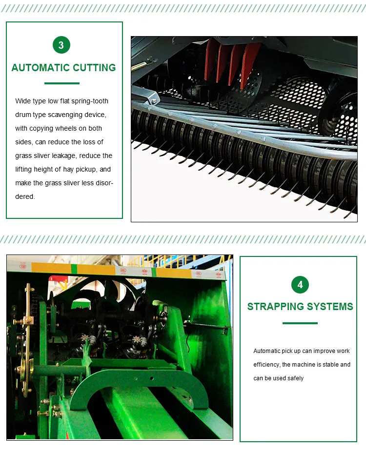 Tractor Towing Hay Baler Machine Grass Silage Packing Machine