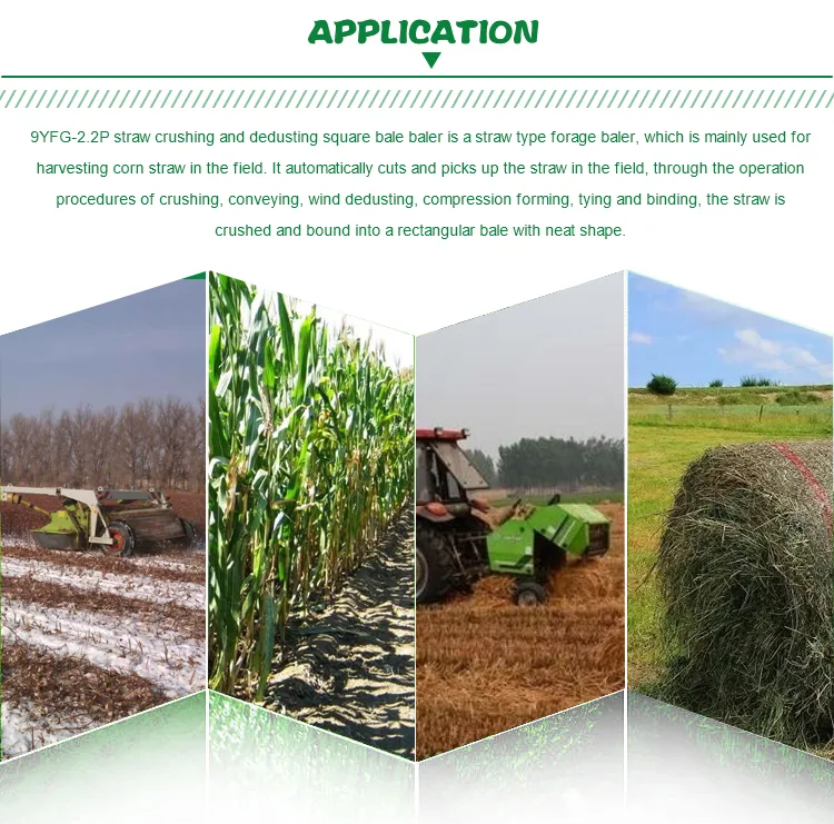 Tractor Towing Hay Baler Machine Grass Silage Packing Machine